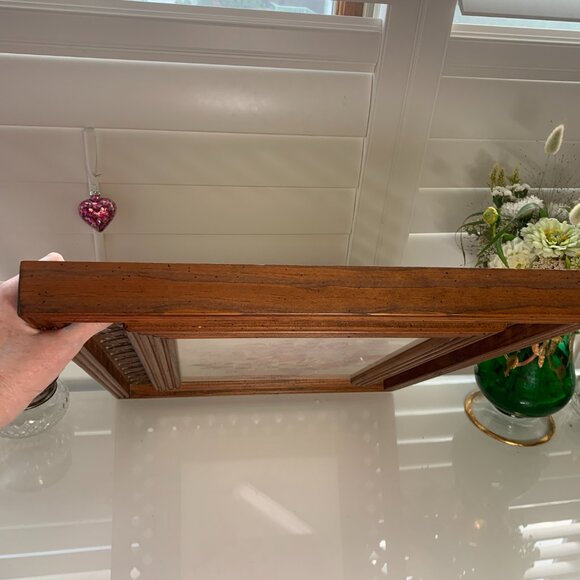 Vintage HOMCO Lattice Wood Frame w/ Floral Print – Mid Century Wall Decor 17x21 - Picture 4 of 8